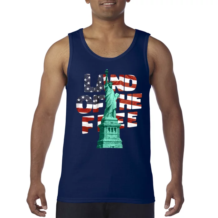 Land Of The Free Statue Of Liberty Tank Top