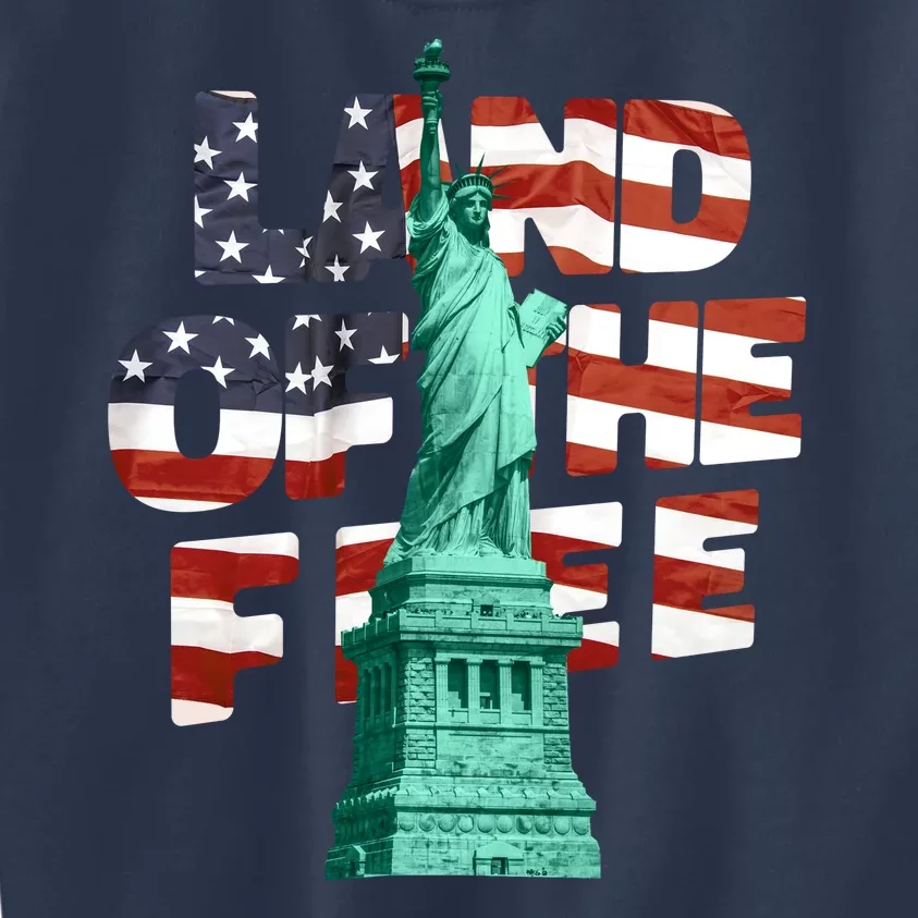 Land Of The Free Statue Of Liberty Kids Sweatshirt