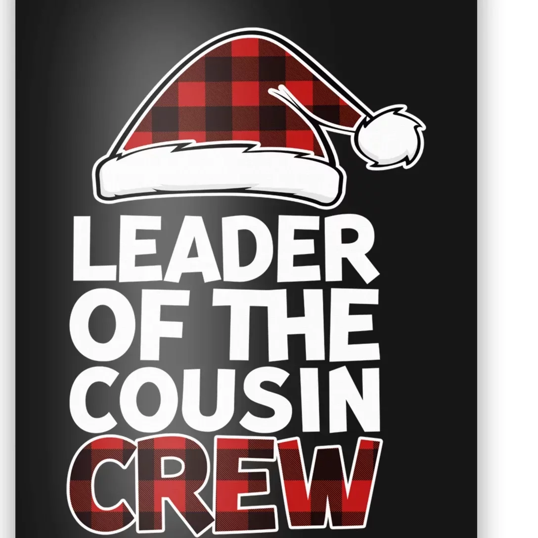 Leader of the Cousin Crew Christmas Buffalo Red Plaid Xmas Poster