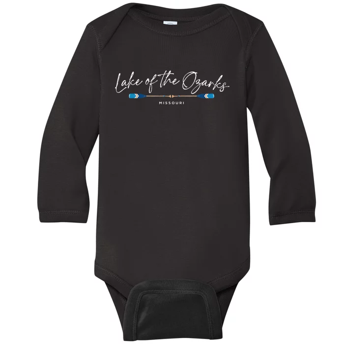 Lake Of The Ozarks Missouri Oars Graphic Baby Long Sleeve Bodysuit