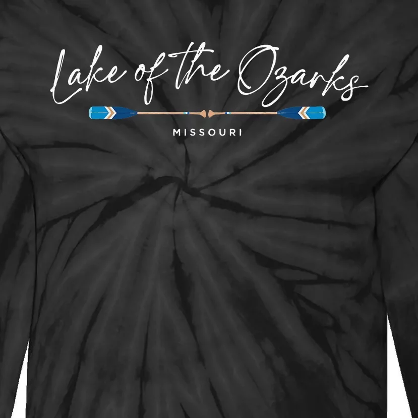 Lake Of The Ozarks Missouri Oars Graphic Tie-Dye Long Sleeve Shirt