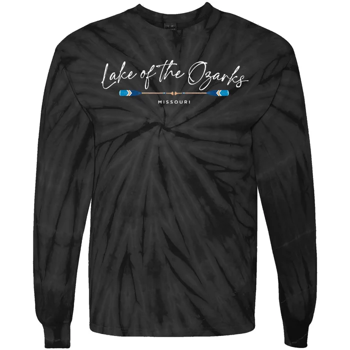 Lake Of The Ozarks Missouri Oars Graphic Tie-Dye Long Sleeve Shirt