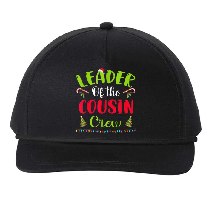 Leader Of The Cousin Crew Funny Christmas Matching Family Snapback Five-Panel Rope Hat