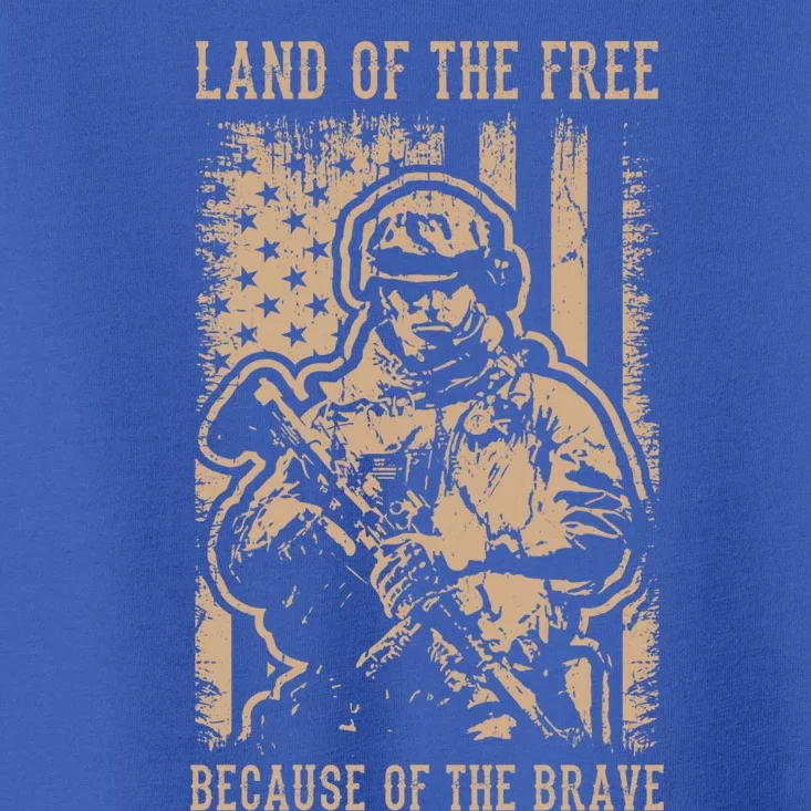 Land Of The Free Because Of The Brave Gift Toddler T-Shirt