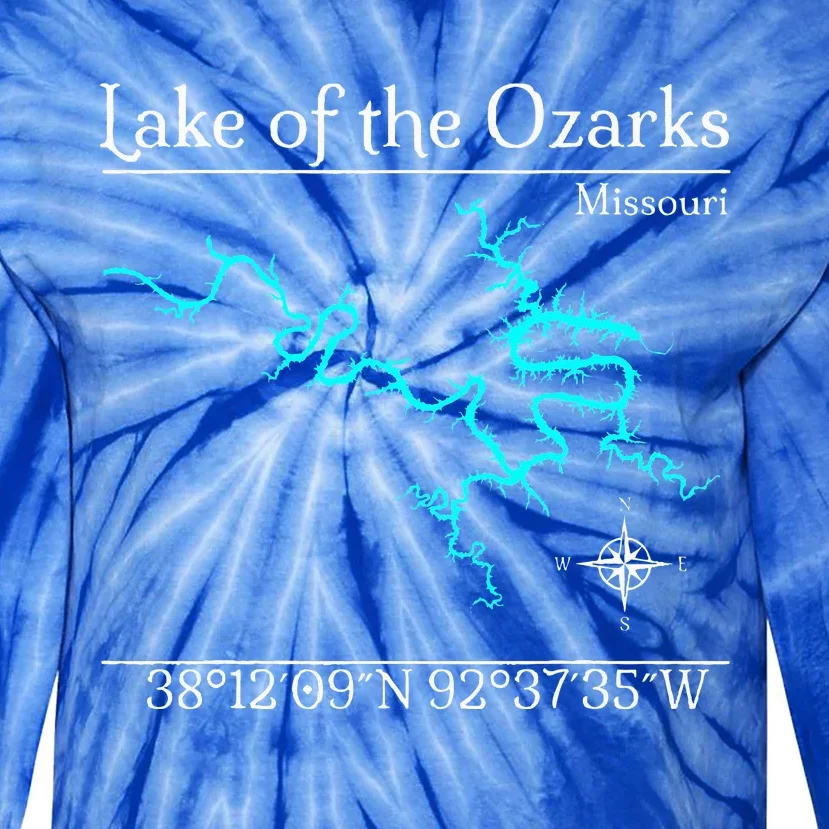 Lake Of The Ozarks Missouri Tie-Dye Long Sleeve Shirt