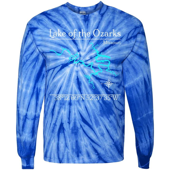 Lake Of The Ozarks Missouri Tie-Dye Long Sleeve Shirt