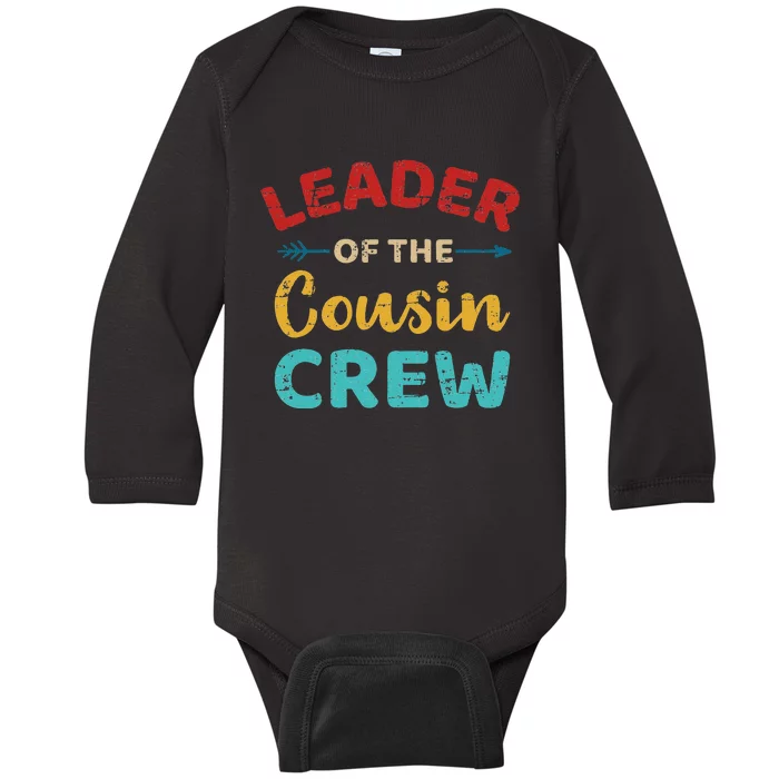 Leader of the cousin crew vintage retro Baby Long Sleeve Bodysuit