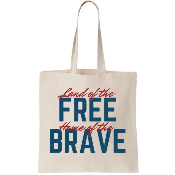 Land Of The Free Home Of The Brave Vintage Tote Bag