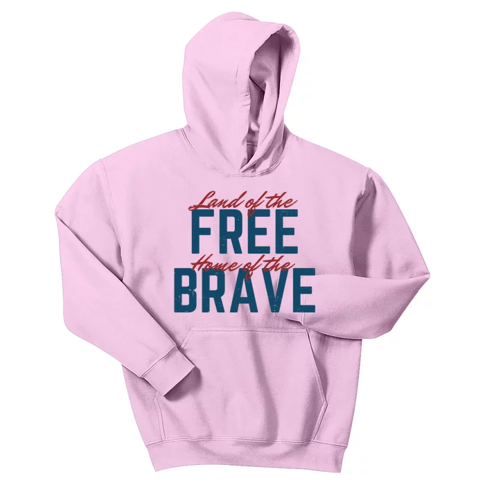 Land Of The Free Home Of The Brave Vintage Kids Hoodie