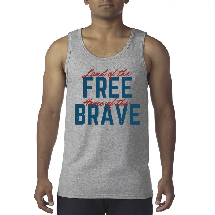 Land Of The Free Home Of The Brave Vintage Tank Top