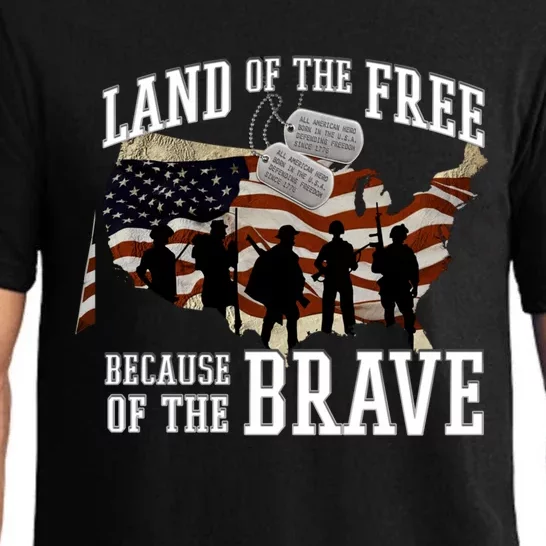 Land Of The Free Because Of The Brave Gift Pajama Set