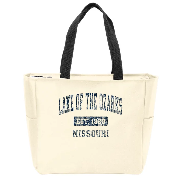 Lake Of The Ozarks Missouri Mo Vintage Sports Design Zip Tote Bag