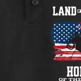 Land Of The Free Home Of The Brave - American Football Pride Dry Zone Grid Performance Polo