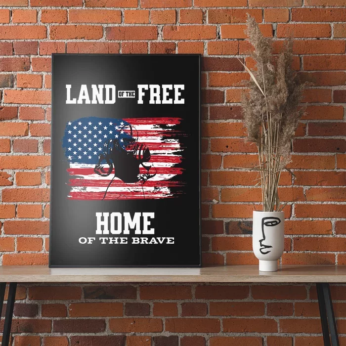 Land Of The Free Home Of The Brave - American Football Pride Poster