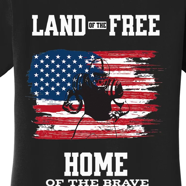 Land Of The Free Home Of The Brave - American Football Pride Women's T-Shirt