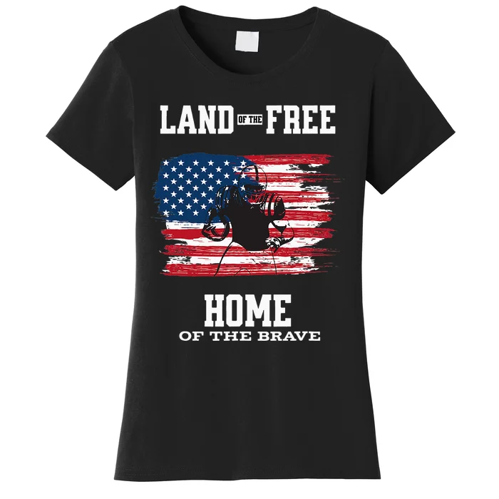 Land Of The Free Home Of The Brave - American Football Pride Women's T-Shirt