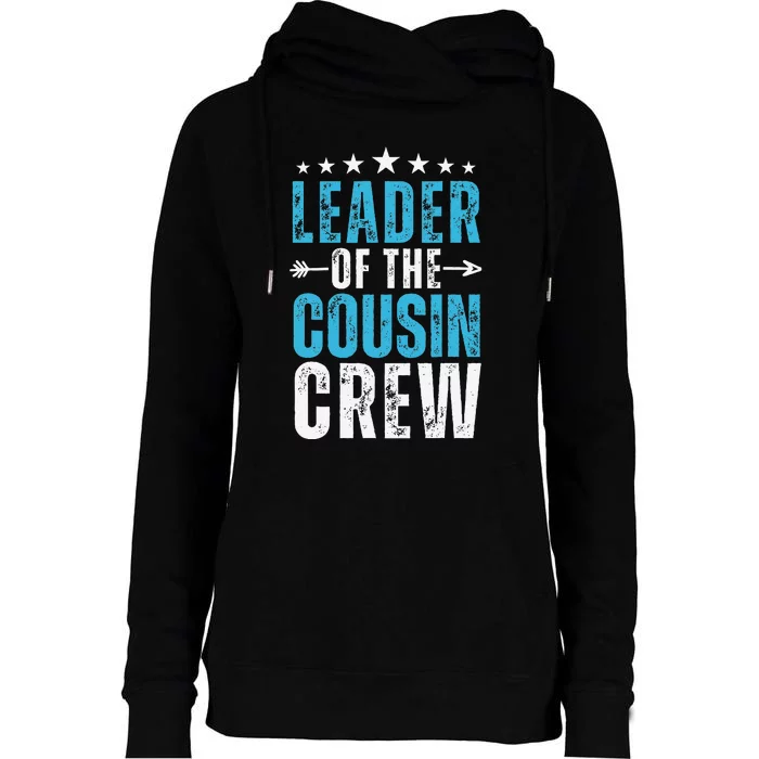 Leader Of The Cousin Crew 2024 Family Matching Womens Funnel Neck Pullover Hood