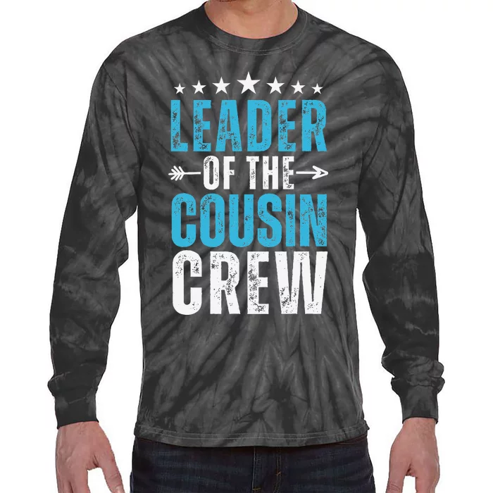 Leader Of The Cousin Crew 2024 Family Matching Tie-Dye Long Sleeve Shirt