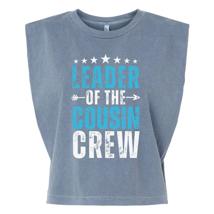 Leader Of The Cousin Crew 2024 Family Matching Garment-Dyed Women's Muscle Tee