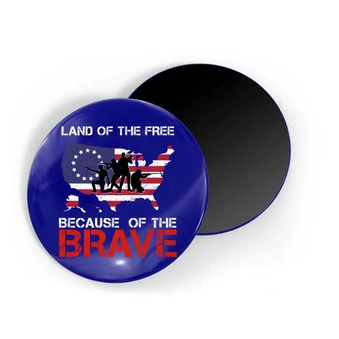 Land Of The Free Because Of The Brave Betsy Ross Flag Gift Magnet