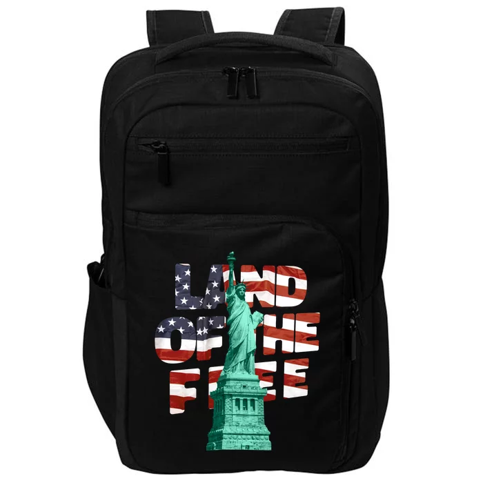 Land Of The Free Statue Of Liberty American Flag Impact Tech Backpack