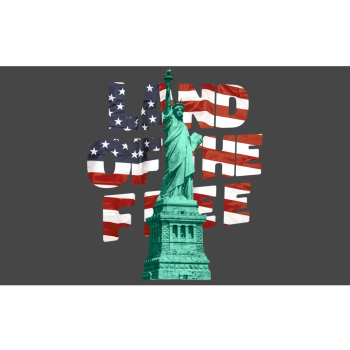 Land Of The Free Statue Of Liberty American Flag Bumper Sticker