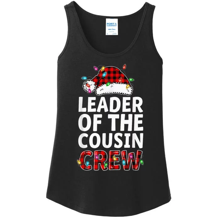 Leader Of The Cousin Crew Buffalo Red Plaid Christmas Kid Ladies Essential Tank