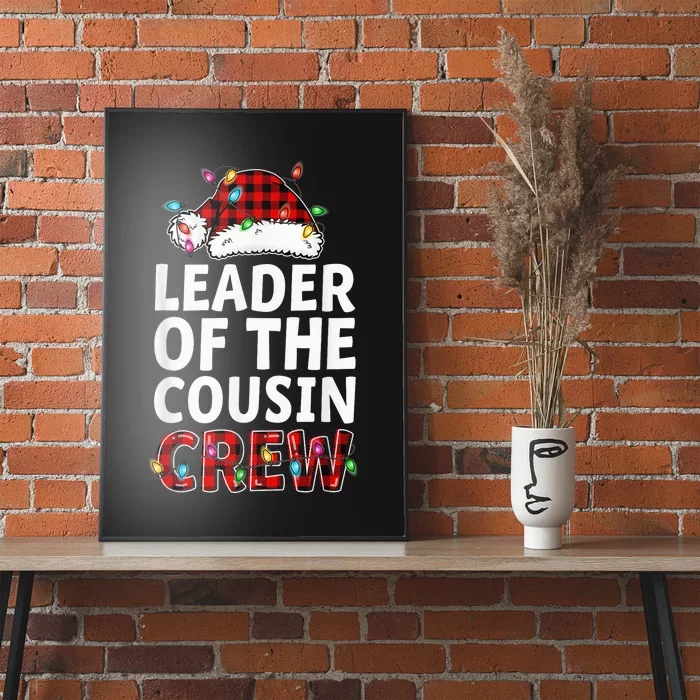 Leader Of The Cousin Crew Buffalo Red Plaid Christmas Kid Poster