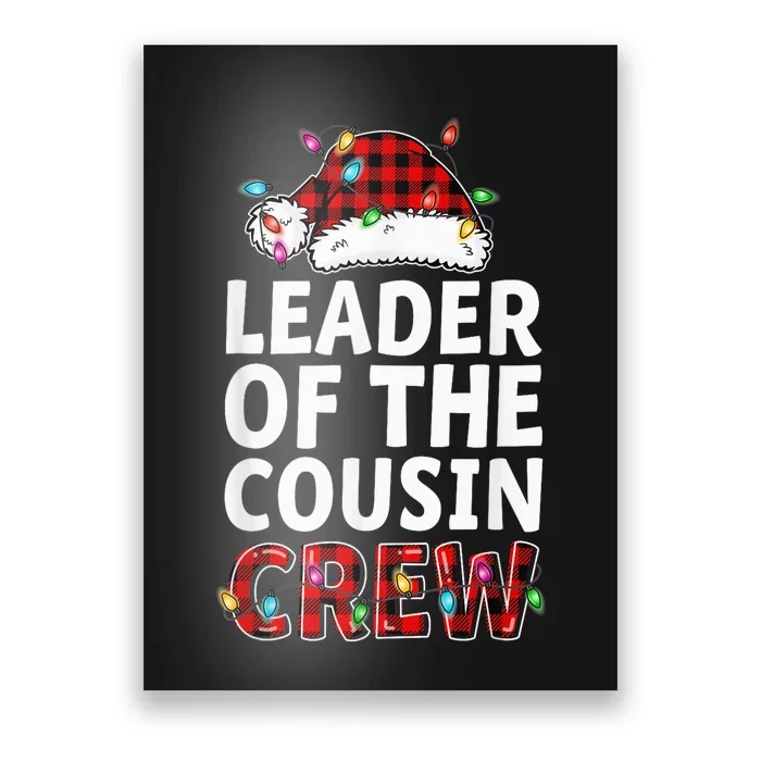 Leader Of The Cousin Crew Buffalo Red Plaid Christmas Kid Poster