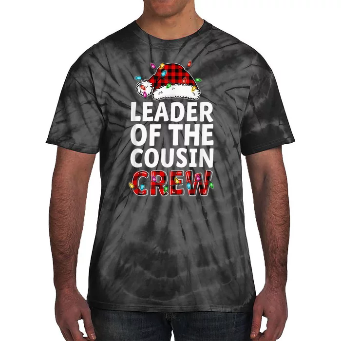 Leader Of The Cousin Crew Buffalo Red Plaid Christmas Kid Tie-Dye T-Shirt