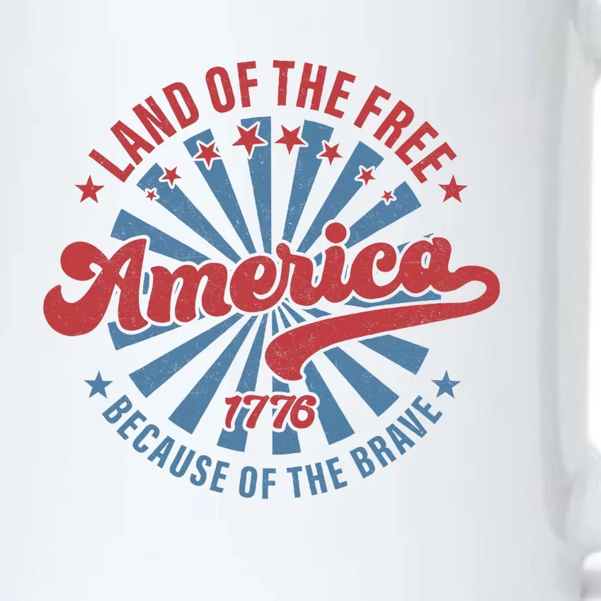 Land Of The Free Because Of The Brave Black Color Changing Mug