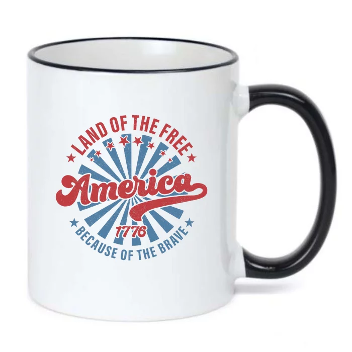 Land Of The Free Because Of The Brave Black Color Changing Mug