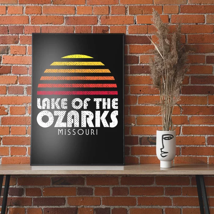 Lake Of The Ozarks Ms Retro Vintage Style Sunset Poster