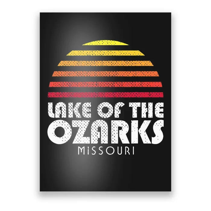 Lake Of The Ozarks Ms Retro Vintage Style Sunset Poster