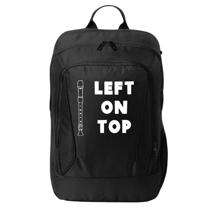 Left On Top Recorder Music Teacher City Backpack