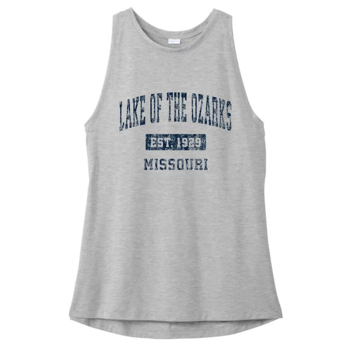 Lake Of The Ozarks Missouri Mo Vintage Sports Design Ladies Tri-Blend Wicking Tank