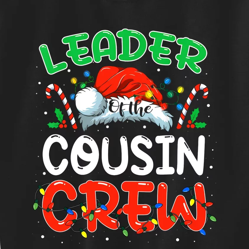 Leader Of The Cousin Crew Christmas Family Matching Xmas Kids Sweatshirt