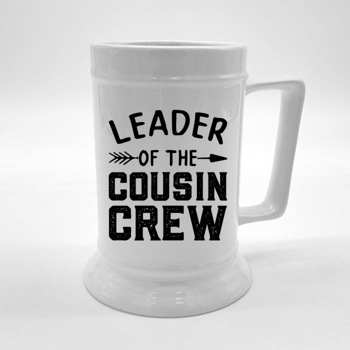 Leader Of The Cousin Crew Gift Front & Back Beer Stein