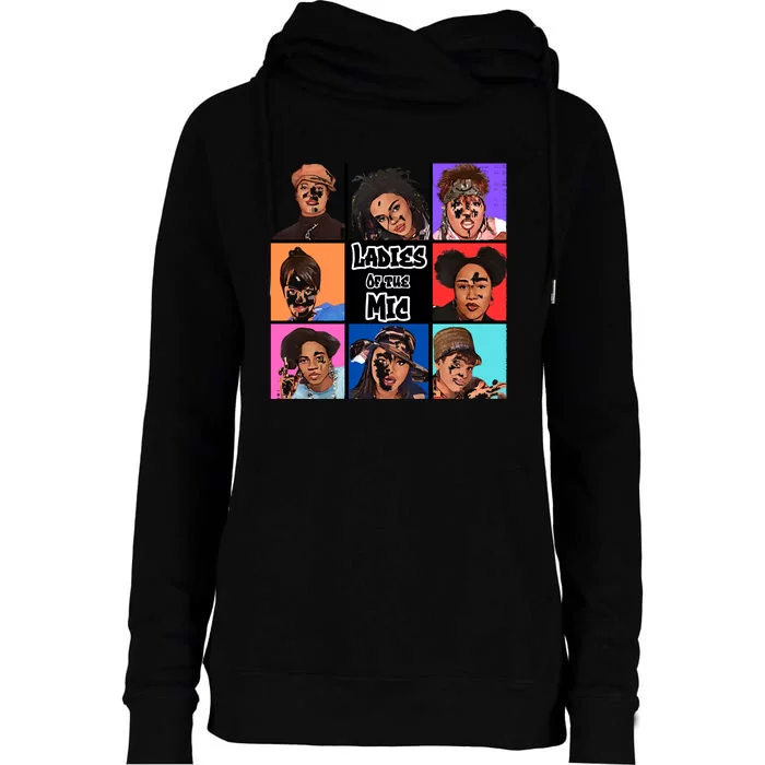 Ladies Of The Mic Womens Funnel Neck Pullover Hood