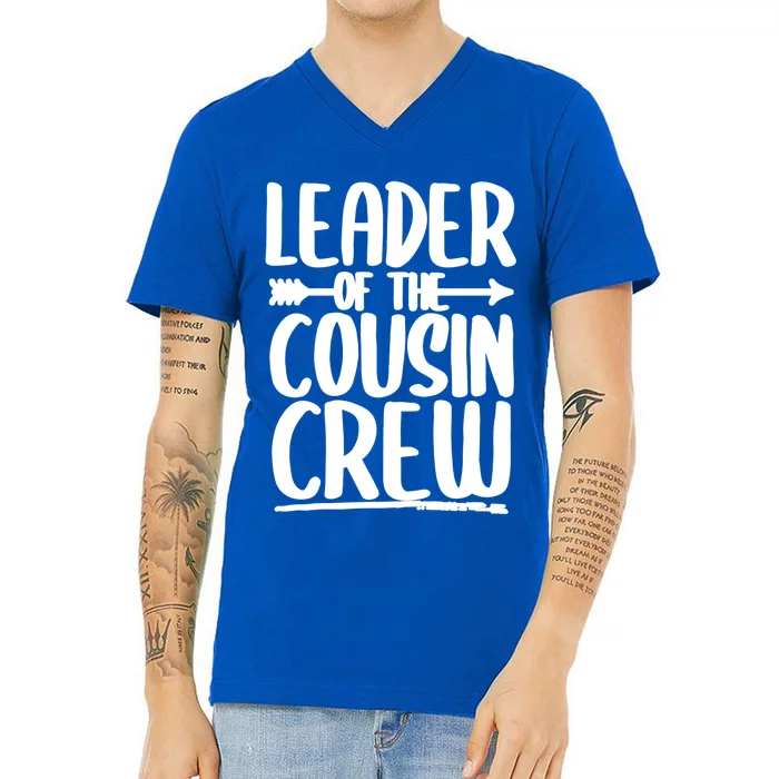 Leader Of The Cousin Crew Gift V-Neck T-Shirt