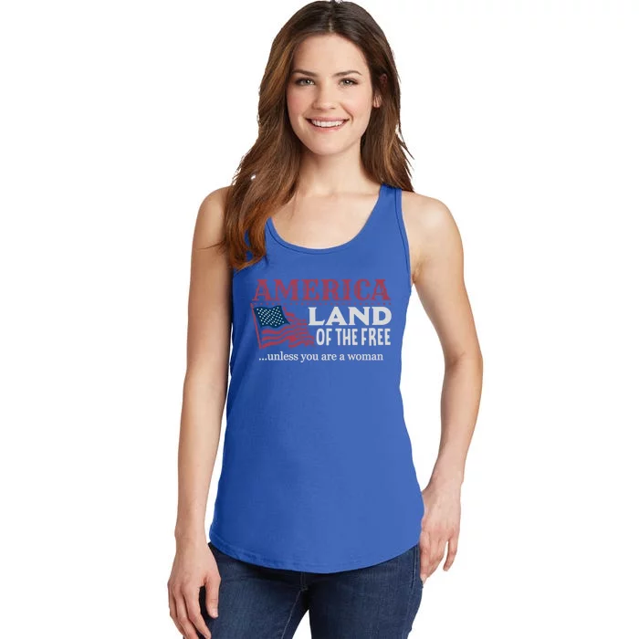 Land Of The Free Unless You're A Gift Ladies Essential Tank