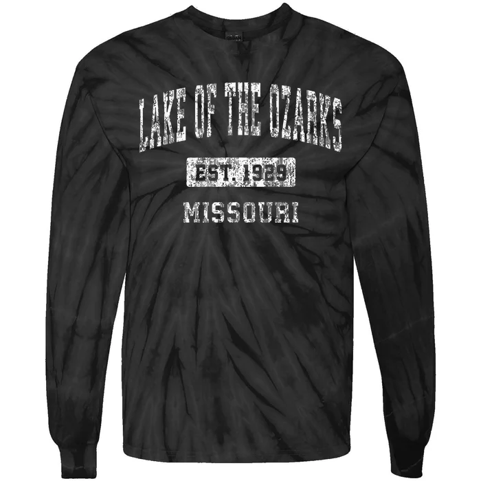 Lake Of The Ozarks Missouri Mo Vintage Sports Established Tie-Dye Long Sleeve Shirt