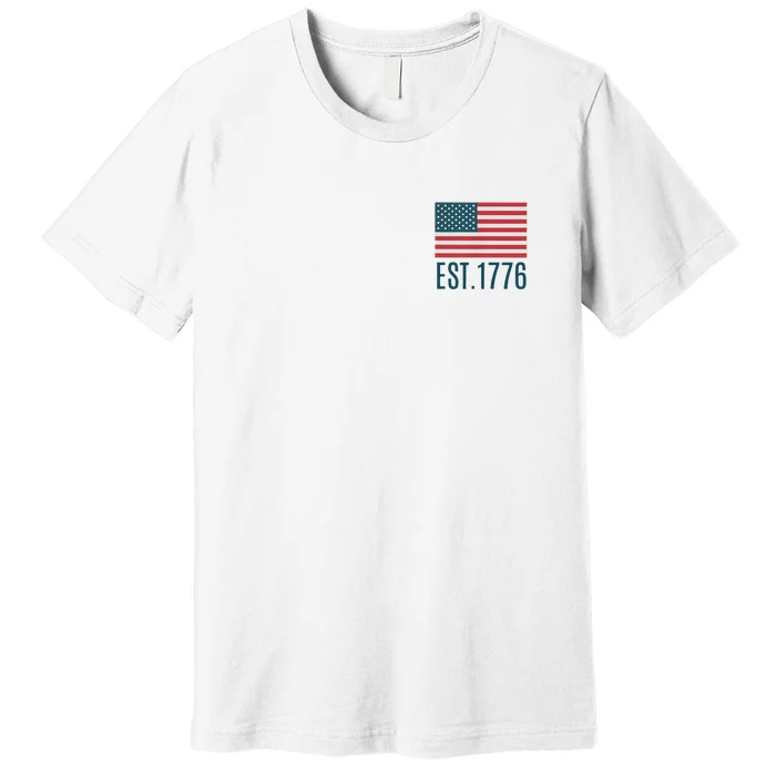 Land Of The Free Because Of The Brave (2sided Front+Back) Gift Premium T-Shirt