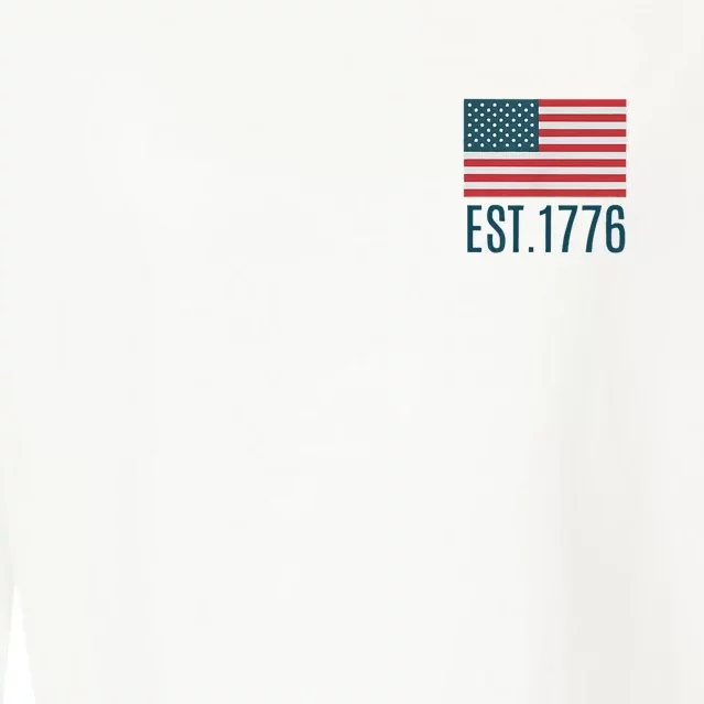 Land Of The Free Because Of The Brave (2sided Front+Back) Gift Cropped Pullover Crew