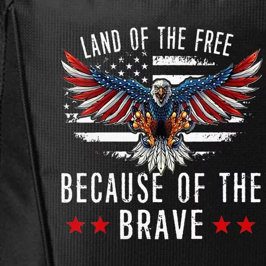 Land of the Free,Because of the Brave Memorial Day Patriotic City Backpack