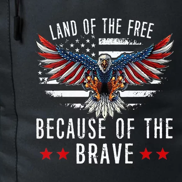 Land of the Free,Because of the Brave Memorial Day Patriotic Daily Commute Backpack