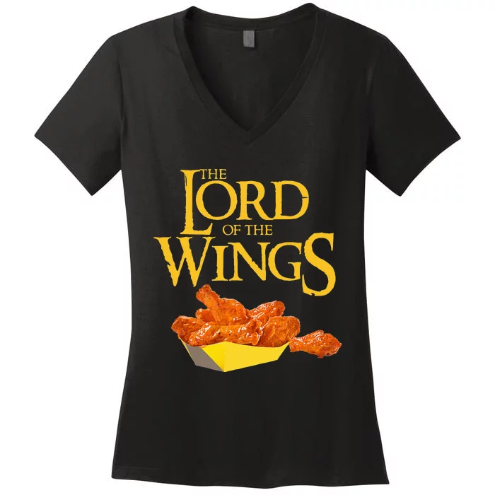 Lord Of The Wings BBQ Chicken Wings Lord Of The Wings Women's V-Neck T-Shirt