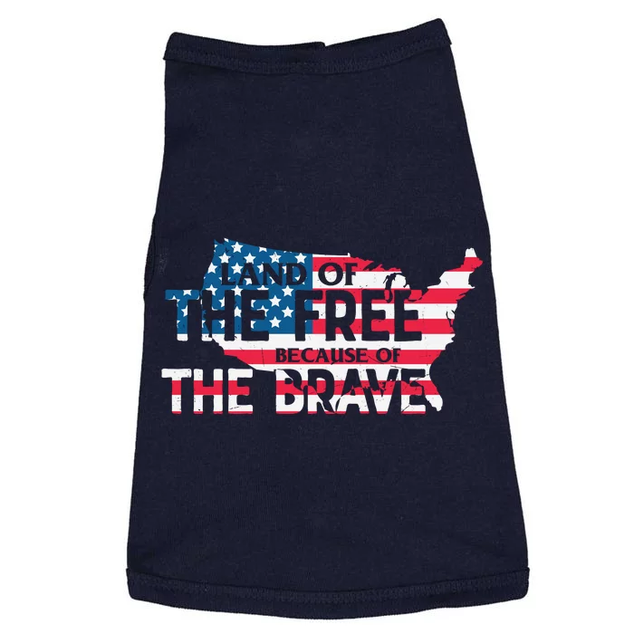 Land Of The Free Because Of The Brave Plus Size Clothes For Men, Women, Family Doggie Tank