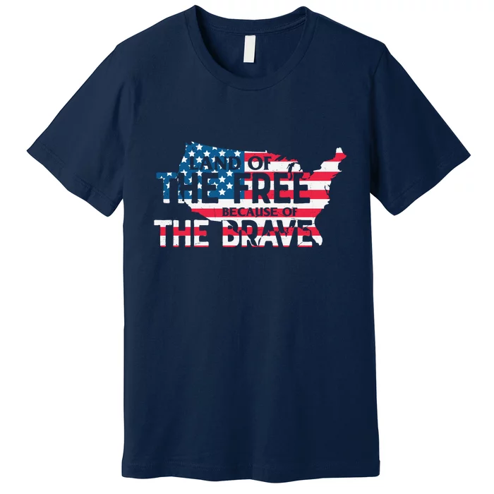 Land Of The Free Because Of The Brave Plus Size Clothes For Men, Women, Family Premium T-Shirt