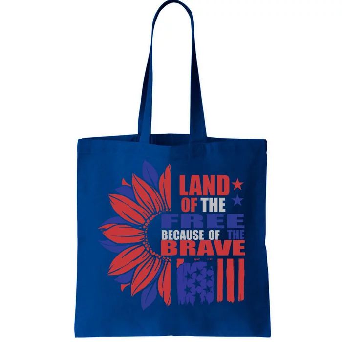 Land Of The Free Because Of The Brave Veteran Meaningful Gift Tote Bag